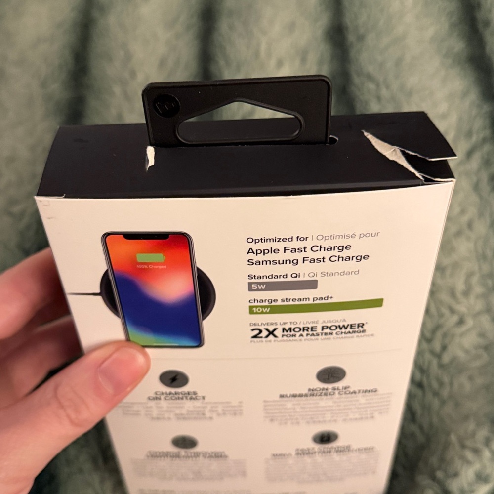 mophie Charge Stream Pad+ Wireless Charging Pad - Black - Picture 5 of 5